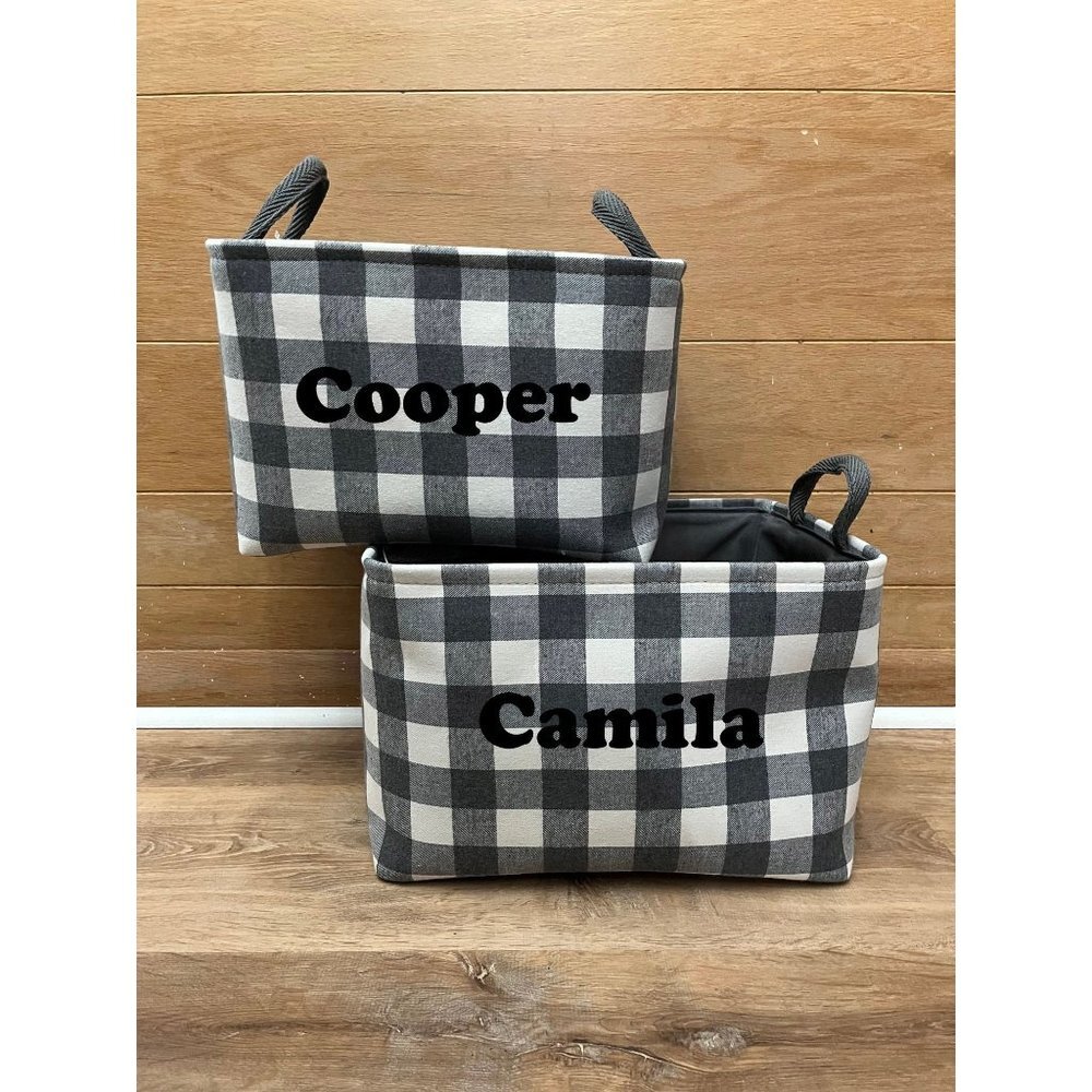 CUSTOM Embroidered Toy Bin